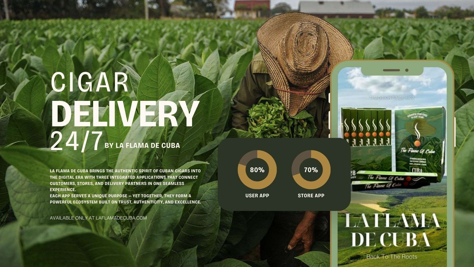 Blue Modern Mobile Application Presentation 4 La Flama de Cuba